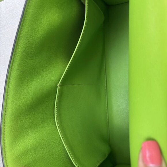 Authentic 1995 Hermes SAC KELLY II SELLIER 32 VACHE FJORD Vert Cru green - Picture 12 of 14